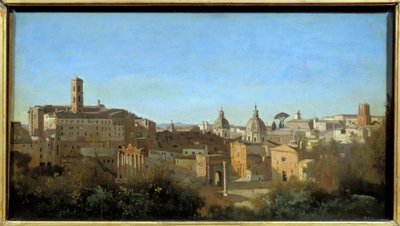 Roma, el foro visto desde los Jardines Farnese de Jean Baptiste Camille Corot