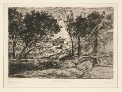 Souvenir de Toscane (Memoria de la Toscana) de Jean Baptiste Camille Corot