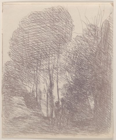 Souvenir de la Villa Pamphili, 1871 de Jean Baptiste Camille Corot