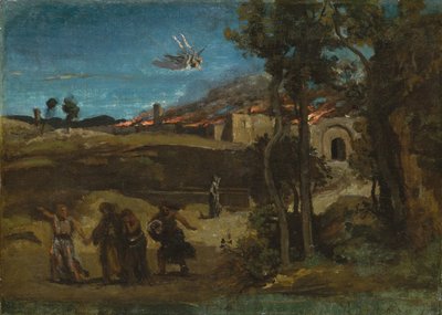 Estudio para La Destrucción de Sodoma, 1843 de Jean Baptiste Camille Corot