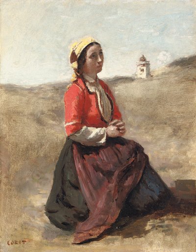 El bretón en oración de Jean Baptiste Camille Corot
