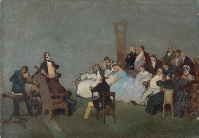 El concierto, c.1830-40 (óleo sobre lienzo) de Jean Baptiste Camille Corot