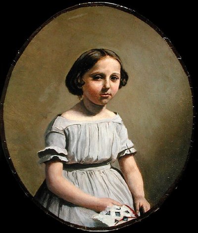 La hija mayor de M. Edouard Delalain (Mme. de Graet) c.1845-50 de Jean Baptiste Camille Corot