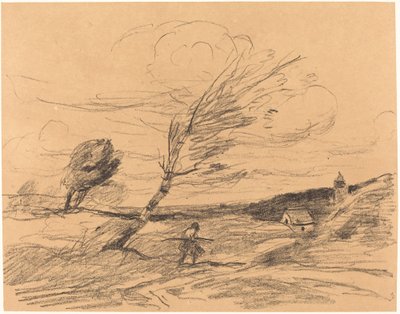 La ráfaga de viento de Jean Baptiste Camille Corot
