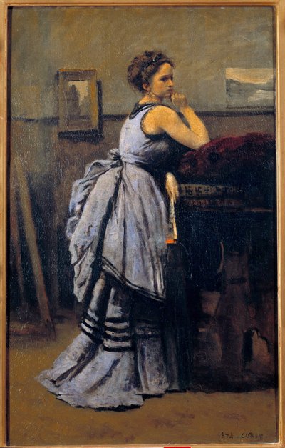 La Dama de Azul de Jean Baptiste Camille Corot