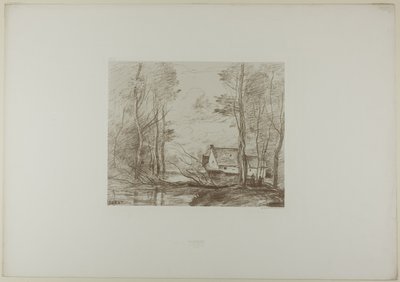 El molino en Cuincy, cerca de Douai de Jean Baptiste Camille Corot