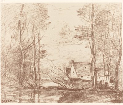 El molino de Cuincy, cerca de Douai de Jean Baptiste Camille Corot