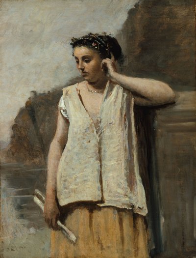 La musa: Historia, c.1865 de Jean Baptiste Camille Corot