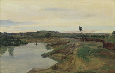 La Promenade du Poussin o, Campiña Romana, c.1826-28 de Jean Baptiste Camille Corot