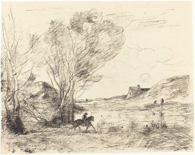 El jinete en los juncos de Jean Baptiste Camille Corot