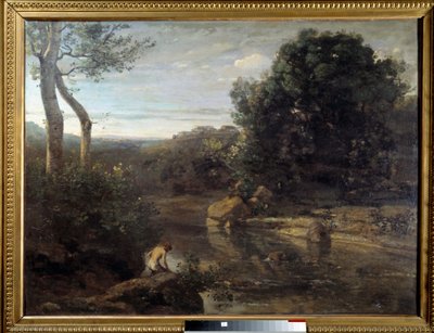 El baño del pastor de Jean Baptiste Camille Corot
