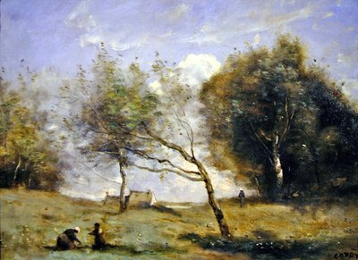 Los alrededores de la pequeña granja de Jean Baptiste Camille Corot