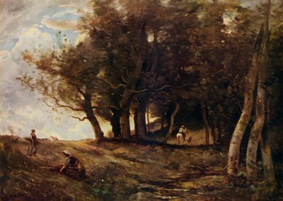 Los recolectores de leña, c1843 de Jean Baptiste Camille Corot
