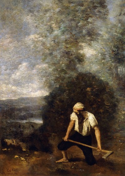 El leñador de Jean Baptiste Camille Corot