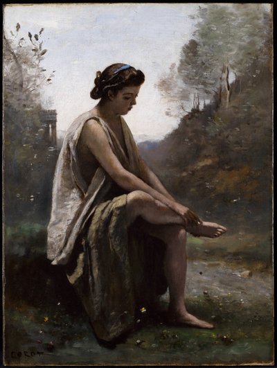 La herida Eurídice, c.1868-70 de Jean Baptiste Camille Corot