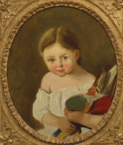 La hija menor de M. Edouard Delalain, c.1845-50 de Jean Baptiste Camille Corot