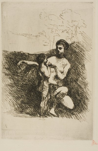 Venus cortando las alas de Cupido, segundo plato de Jean Baptiste Camille Corot