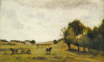 Vista cerca de Epernon de Jean Baptiste Camille Corot