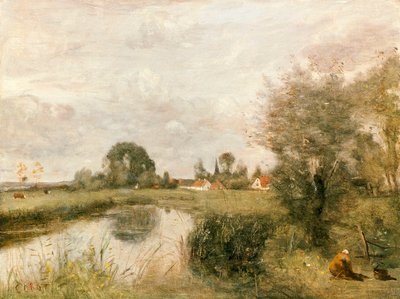 Vista de Arleux desde los pantanos de Palluel, 1873 de Jean Baptiste Camille Corot