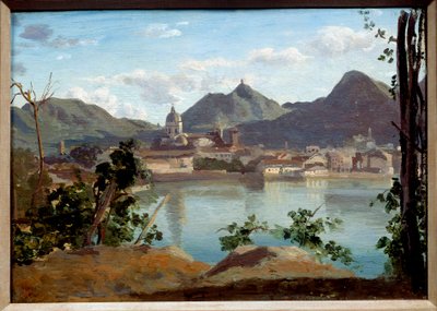 Vista del Lago y la Ciudad de Como de Jean Baptiste Camille Corot