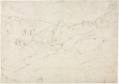 Vista de Marino (recto) de Jean Baptiste Camille Corot