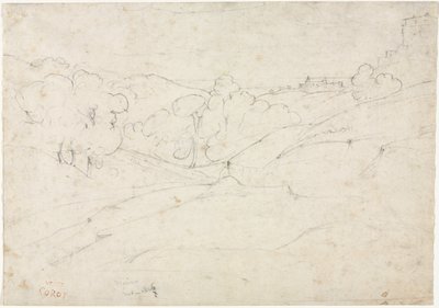 Vista de Marino recto, 1827 de Jean Baptiste Camille Corot