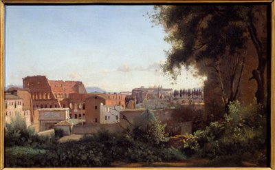Vista del Coliseo en Roma desde los Jardines Farnese de Jean Baptiste Camille Corot