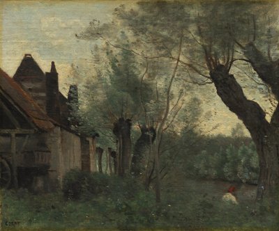 Sauces y granja de Sainte-Catherine-lès-Arras de Jean Baptiste Camille Corot