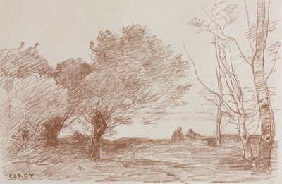 Willows and Poplars de Jean Baptiste Camille Corot