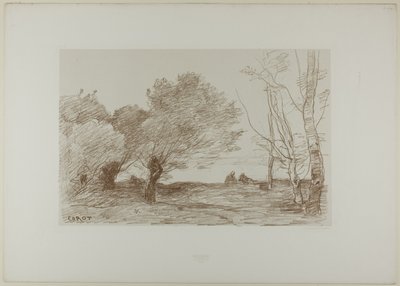 Sauces y álamos blancos de Jean Baptiste Camille Corot