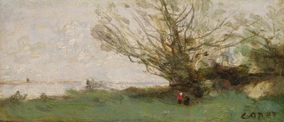 Paisaje Invernal Junto a un Lago de Jean Baptiste Camille Corot
