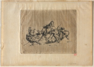 Bacanal con niños y burro de Jean Baptiste Carpeaux
