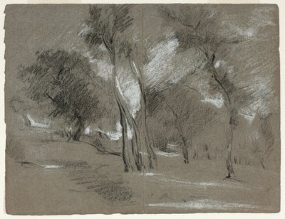 Paisaje con árboles de Jean Baptiste Carpeaux