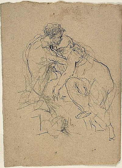 Pareja sentada abrazándose de Jean Baptiste Carpeaux