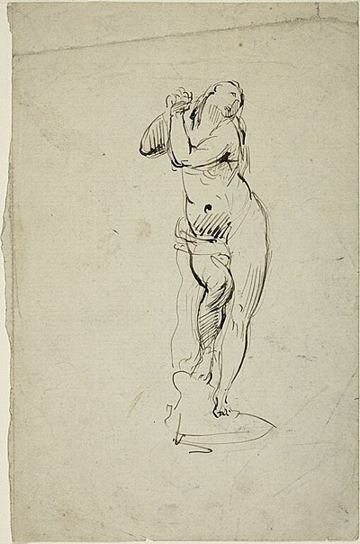 Mujer de pie con las manos juntas de Jean Baptiste Carpeaux