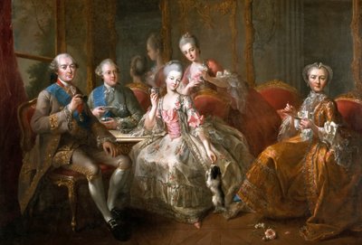 La taza de chocolate La familia Penthièvre de Jean Baptiste Charpentier