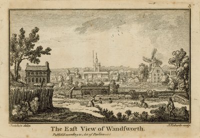 La vista este de Wandsworth de Jean Baptiste Claude Chatelain
