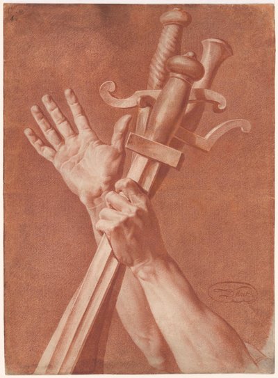 Manos de Horacio de El juramento de los Horacios de Jean Baptiste Debret