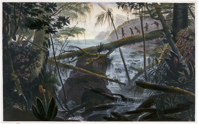 Indios cruzando el río Parahiba de Jean Baptiste Debret