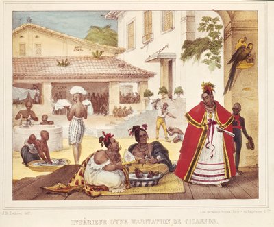 Interior de una casa gitana, Brasil de Jean Baptiste Debret