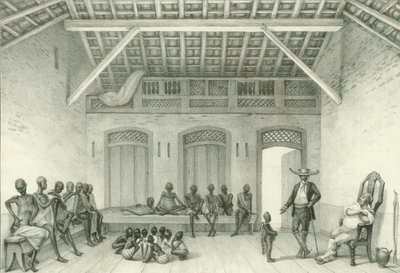 Tienda para la venta de esclavos, 1835 de Jean Baptiste Debret