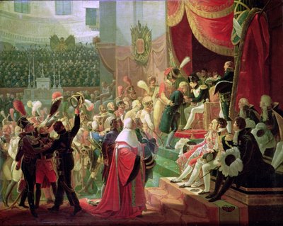 La Primera Distribución de Cruces de la Legión de Honor en la Iglesia de los Inválidos, 14 de julio de 1804, 1812 de Jean Baptiste Debret