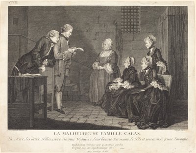 La desafortunada familia Calas de Jean Baptiste Delafosse, after Louis de Carrogis, called Carmontelle