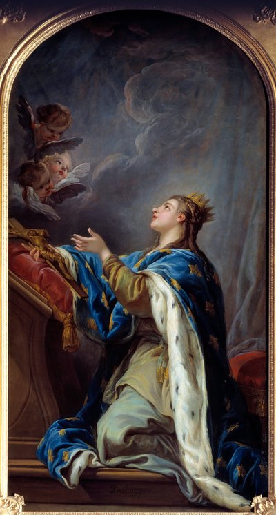 Santa Juana de Francia (óleo sobre lienzo) de Jean Baptiste Deshays