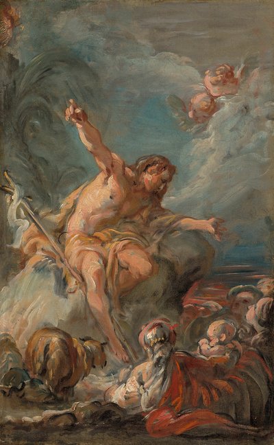 San Juan Bautista predicando en el desierto de Jean Baptiste Deshays