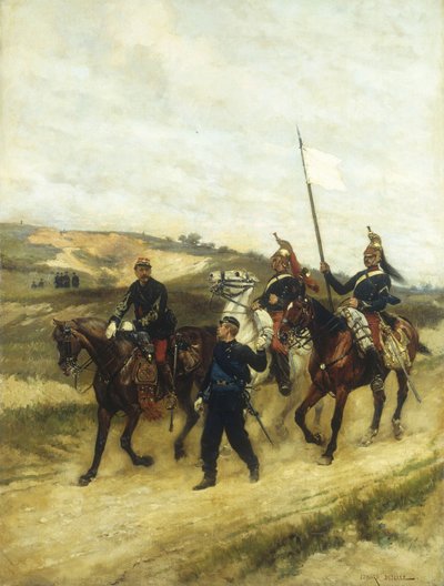 Un oficial de caballería y dragones de Jean Baptiste Edouard Detaille