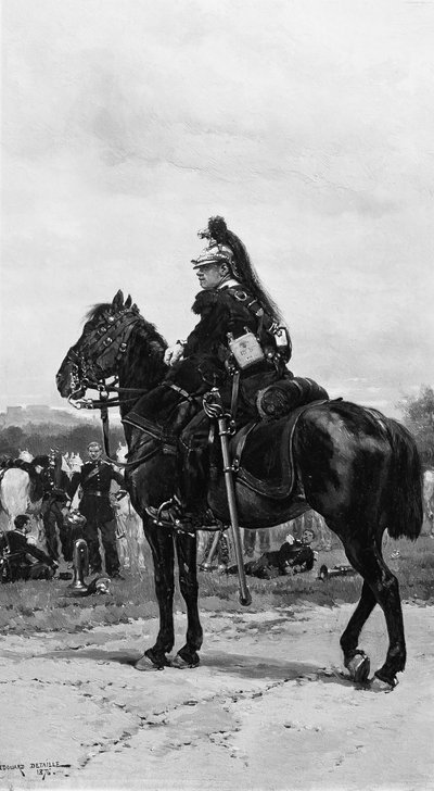 Un Dragón a Caballo, 1876 de Jean Baptiste Edouard Detaille