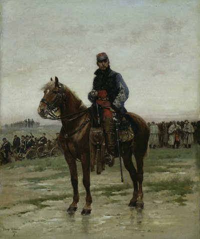 Un oficial montado de Jean Baptiste Edouard Detaille