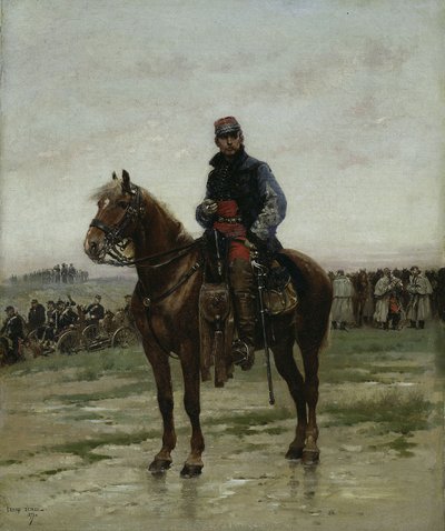 Un oficial montado de Jean Baptiste Edouard Detaille