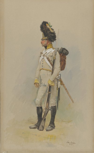 Un granadero de pie de la Guardia Municipal, 1891 de Jean Baptiste Edouard Detaille